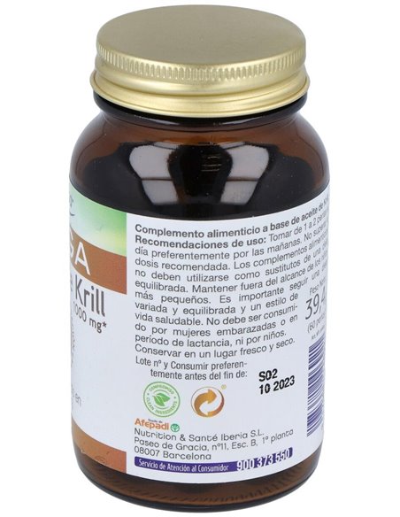 Omega 3 Mega Aceite De Krill  Envase 60 Perlas(30-60 Días) de Dielisa®