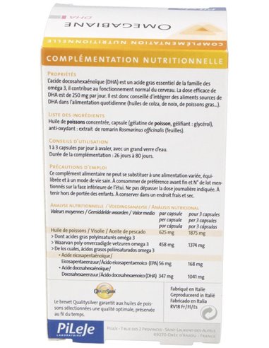 Omegabiane Dha     80 cápsulas de Pileje