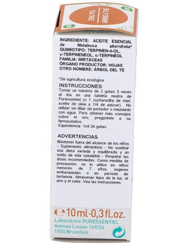 Arbol Del Te Aceite Esencial 10Ml. Bio de Puressentiel