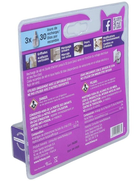 Feliway Classic Pack Recambio 3Meses de Ceva Vet