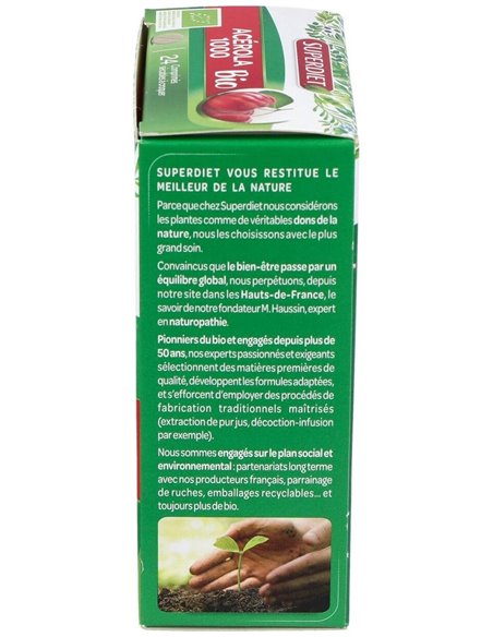 Acerola Bio 1000 24Comp.Masticables de Superdiet
