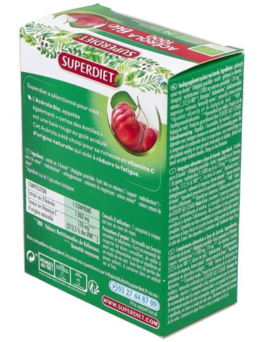 Acerola Bio 1000 24Comp.Masticables de Superdiet