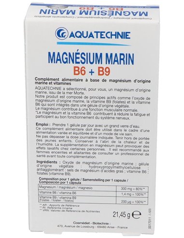 Magnesio Marino+B6+B9 40Cap. Biotechnie de Biover