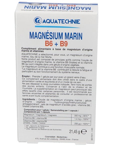 Magnesio Marino+B6+B9 40Cap. Biotechnie de Biover