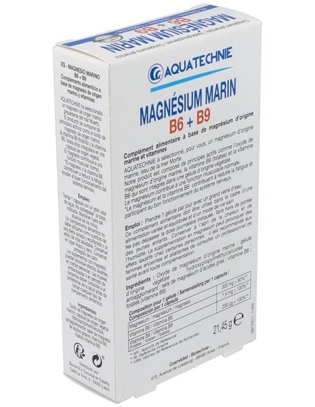 Magnesio Marino+B6+B9 40Cap. Biotechnie de Biover