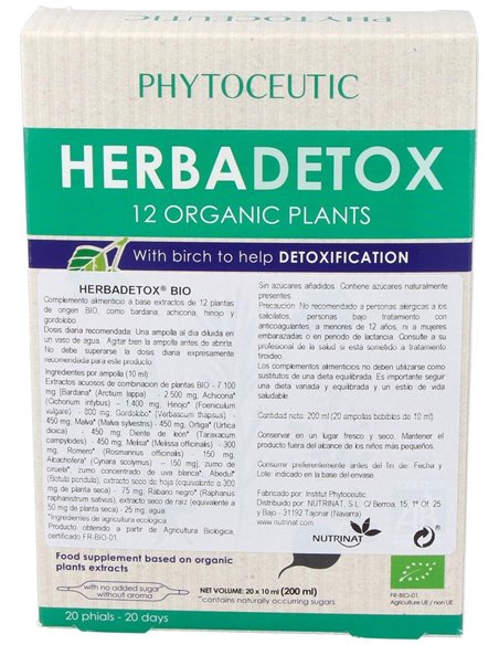 Herbadetox Bio  20 Amp de  Phytoceutic