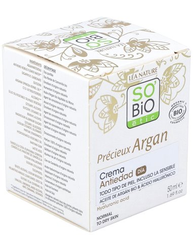 Crema De Dia Antiedad Hialuronico-Argan 50Ml. Bio de So´Bio Etic