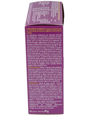 Arkovital Pura Energia Senior +50 60Cap. de Arkopharma