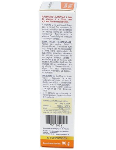 Arkovital Vitamina C 1000Mg 20Comp Efervescentes. de Arkopharma