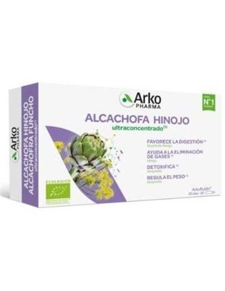 Arkofluido Alcachofa+Hinojo 20Amp. Bio de Arkopharma