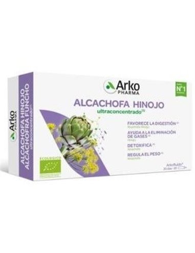Arkofluido Alcachofa+Hinojo 20Amp. Bio de Arkopharma