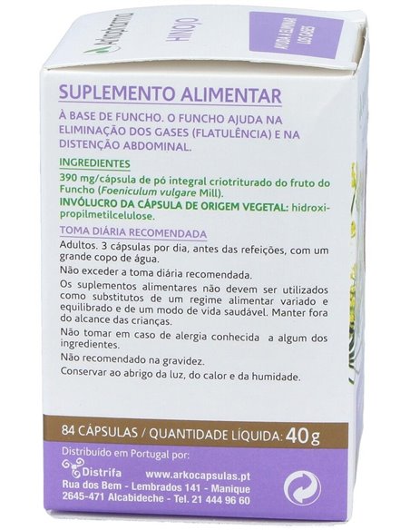 Hinojo 84Arkocapsulas. Bio Arkopharma