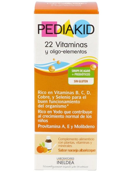Pediakid 22 Vitaminas-Oligoelementos Jarabe 125Ml. de Ineldea