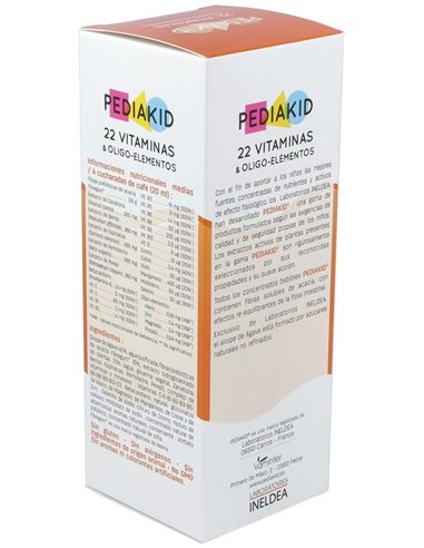 Pediakid 22 Vitaminas-Oligoelementos Jarabe 250Ml. de Ineldea
