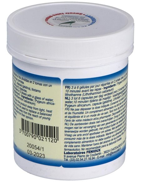 Litho Pygeum Africanum 250Mg. 200Cap. de Fenioux