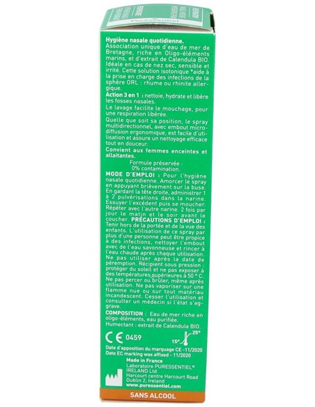 Spray Nasal Hidratante Con Calendula 100Ml.  Bio de Puressentiel