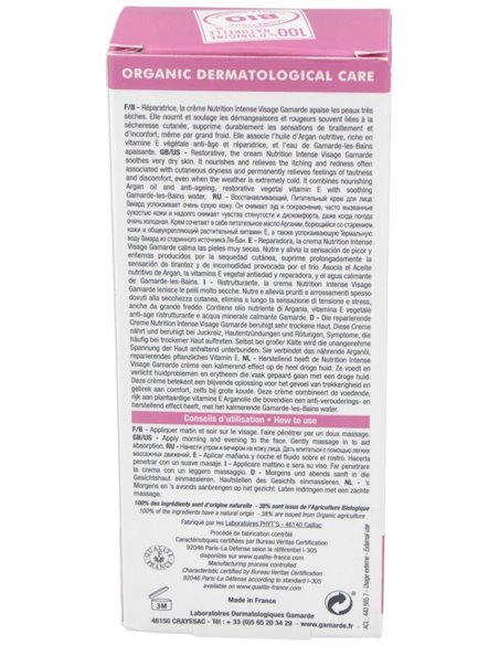 Crema Nutricion Intensa 40Gr. Bio de Gamarde