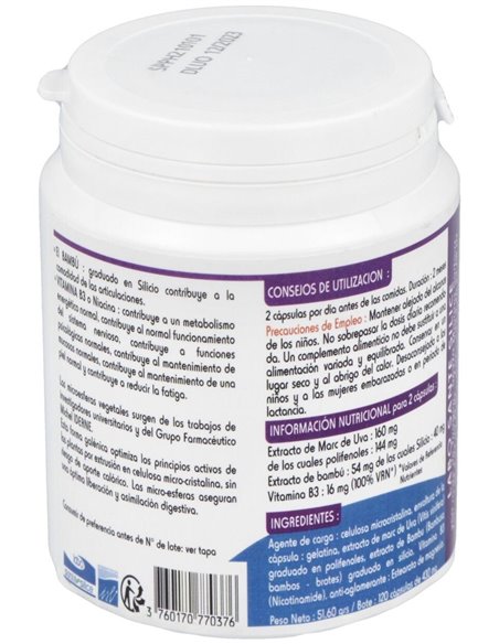 Silacaps Polifenoles Vascular 120Caps. de Labo Sante Silice