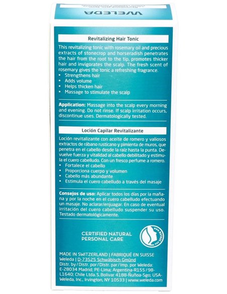 Locion Capilar Revitalizante Con Romero 100Ml. de Weleda