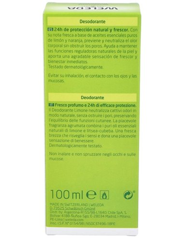 Desodorante Spray de Citrus 100ml  de Weleda