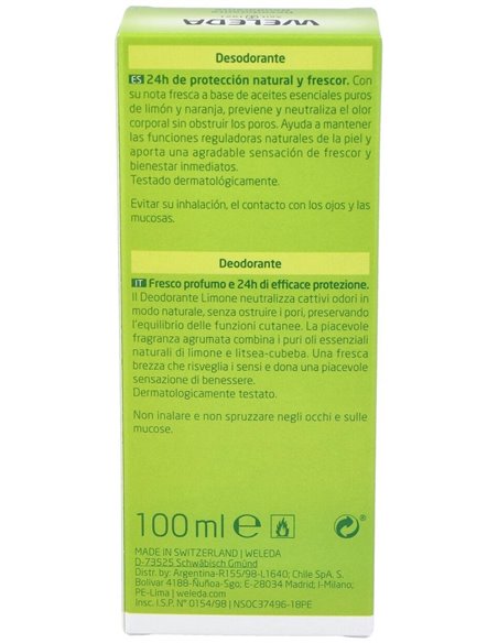 Desodorante Spray de Citrus 100ml  de Weleda