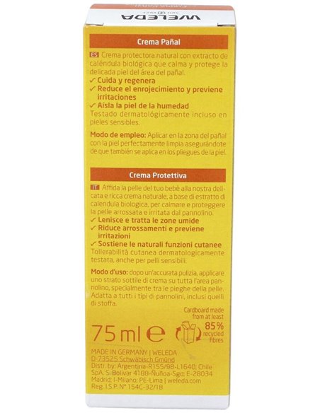 Crema Pañal Bebé con Caléndula 100% Natural 75 ml  de Weleda