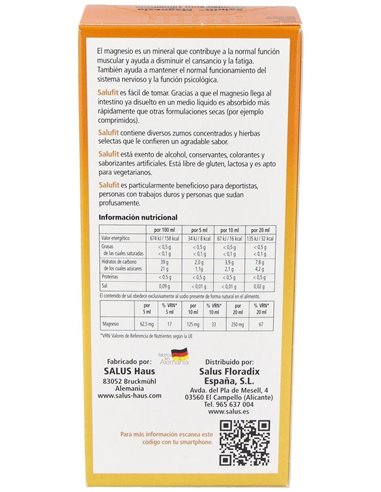 Salufit Magnesio 250Ml. de Salus