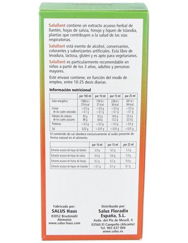 Salullant Llanten Expectorante 250Ml de Salus