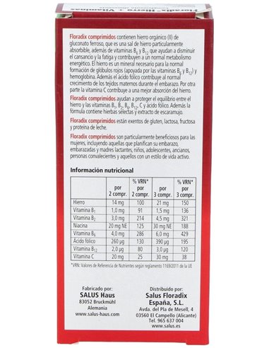 Floradix Hierro 84Comp Salus de Salus