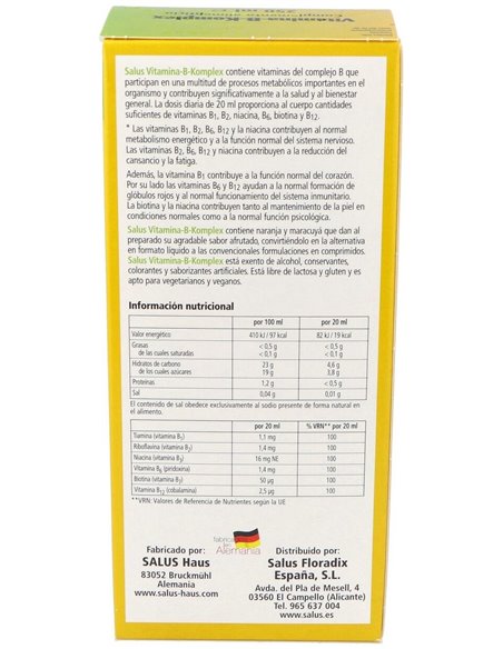 Vitamina B Komplex 250Ml. de Salus