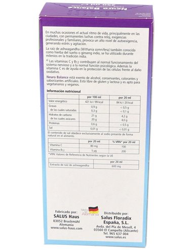 Neuro Balance 250Ml. de Salus