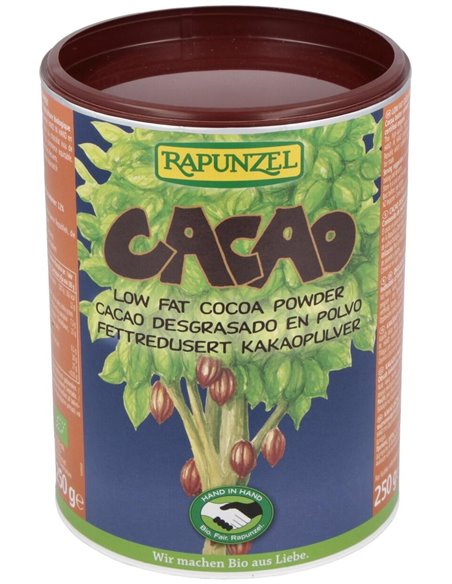 Cacao Desgrasado Polvo 250Gr. Bio S/A Vegan de Rapunzel