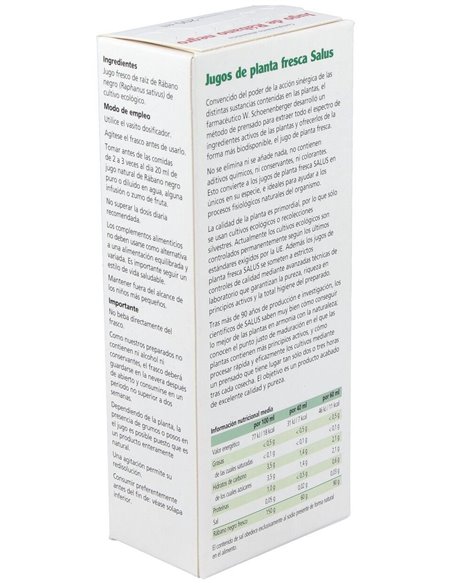 Jugo De Rabano Negro 200Ml. Schoenenberger de Salus