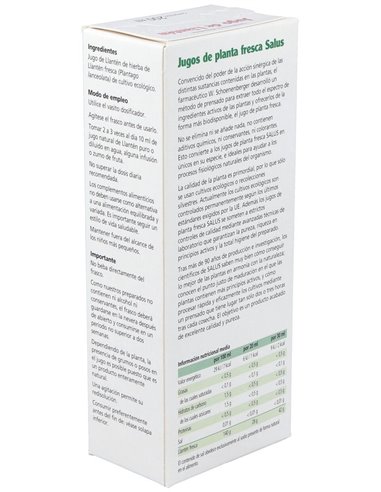 Jugo De Llanten 200Ml. Schoenenberger de Salus