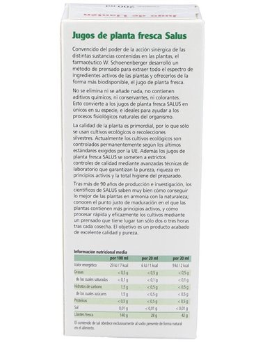 Jugo De Llanten 200Ml. Schoenenberger de Salus