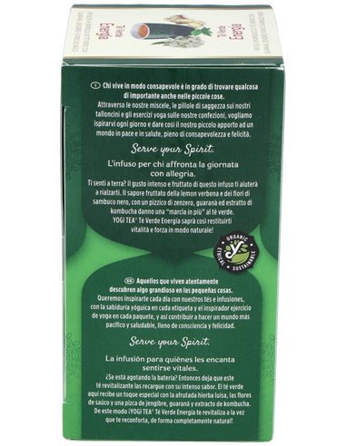 Yogi Tea Verde Energia 17Infusiones de Yogi Tea
