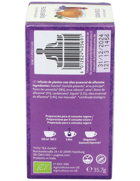 Yogi Tea Felices Sueños Para Los Sentidos 17Inf. de Yogi Tea