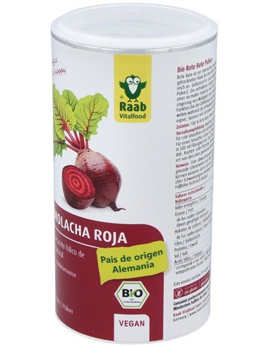 Remolacha Roja Polvo 250Gr. Bio Sg Vegan de Raab Vitalfood