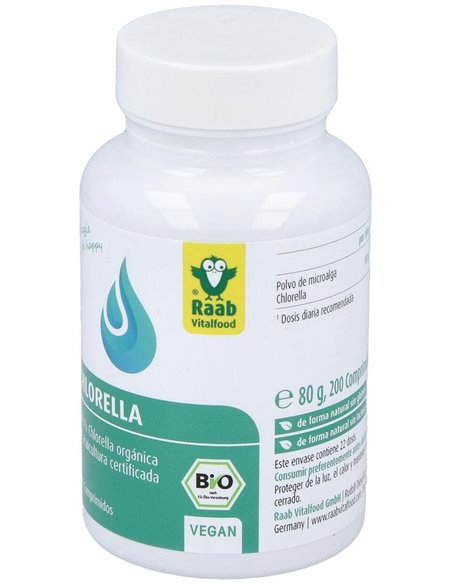 Alga Chlorella 200Comp. Bio Sg  Vegan de Raab Vitalfood