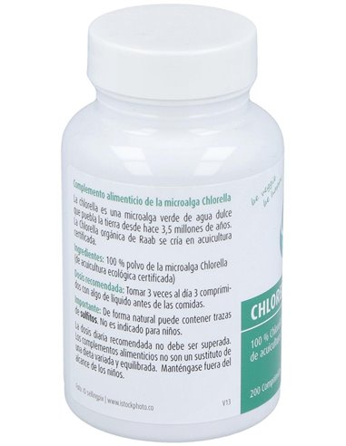 Chlorella bio 400mg, 200 comprimidos de Raab Vitalfood