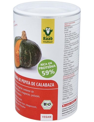 Proteina De Pepita De Calabaza 500Gr. Bio Sg Vegan de Raab Vitalfood