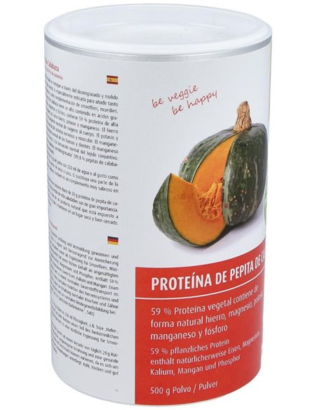 Proteína Pipa de calabaza polvo bio, bote 500g de Raab Vitalfood