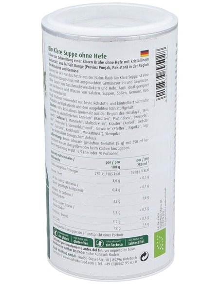 Caldo De Verduras Sin Levadura Bote 350Gr. Bio Sg de Raab Vitalfood