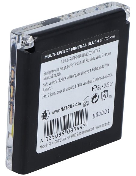 Colorete Multi Effect 6 Tonos 01 Coral 8Gr. de Sante Naturkosmetik