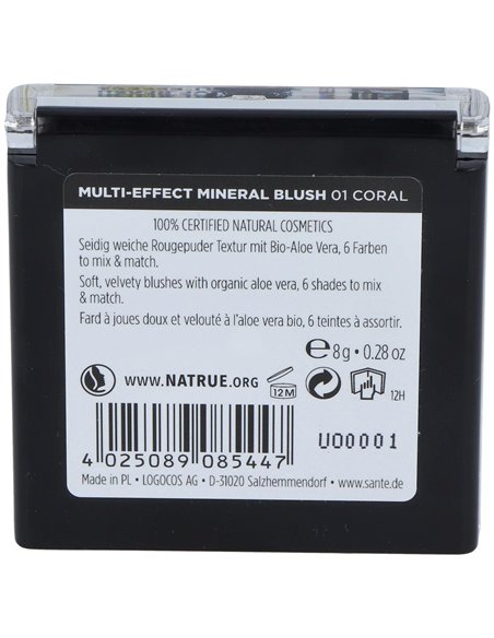 Colorete Multi Effect 6 Tonos 01 Coral 8Gr. de Sante Naturkosmetik