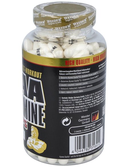 Weider Bcaa + L-Glutamina 180Cap. de Weider