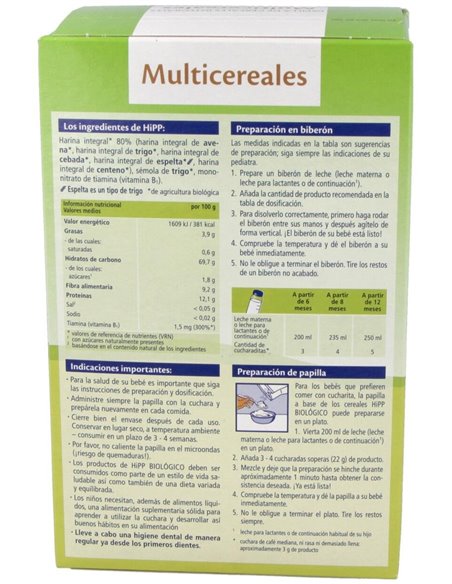 Multicereales Bio 400 g  de Hipp