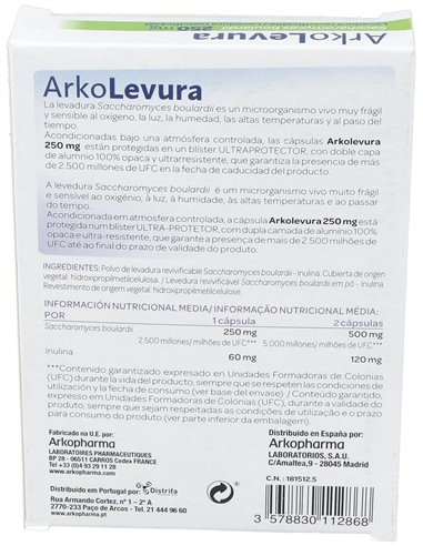 Arko Levura 250Mg 10Cap. de Arkopharma