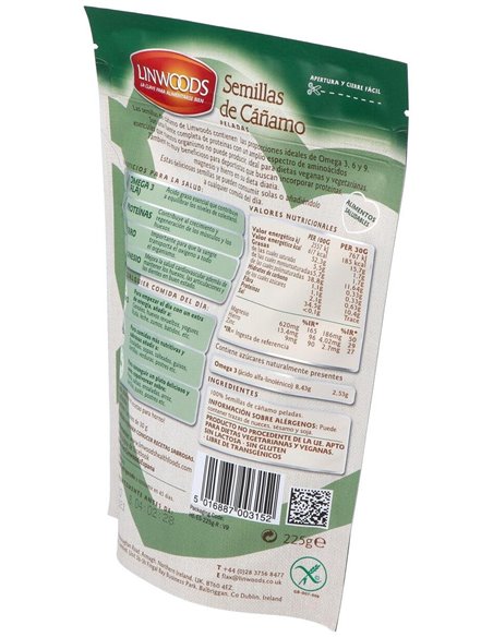 Semillas De Cañamo Peladas 225Gr. de Linwoods