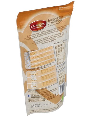 Semillas de Lino y Bayas de Goji Molidas Bio de Linwoods